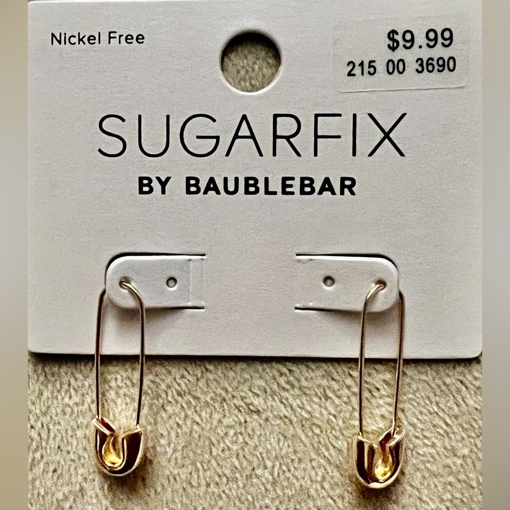 5. SUGARFIX by Baublebar- Safety pin gold earrings